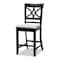 Baxton Studio Chandler Grey Upholstered and Espresso Wood 5-Piece Pub Dining Set 166-10761-9776 - alternate 7